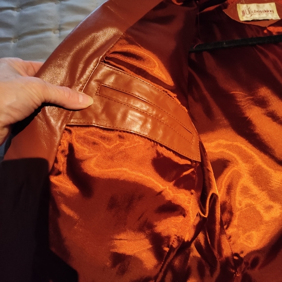 Vintage CHESS KING leather jacket/blazer lined with pockets - Sz 40 - Picture 12 of 16